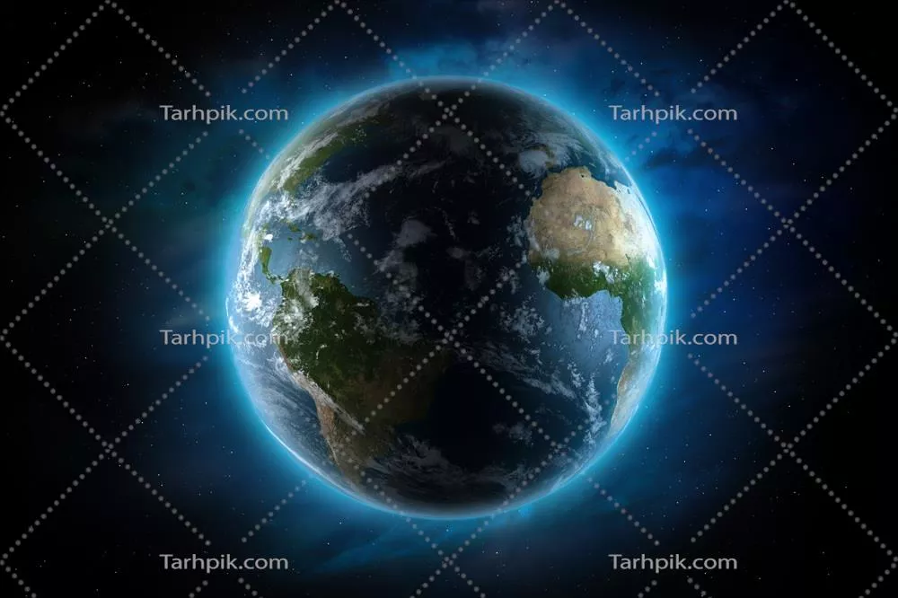 عکس تصویری زیبا و جذاب از سیاره زمین با جزئیات دقیق و رنگارنگ