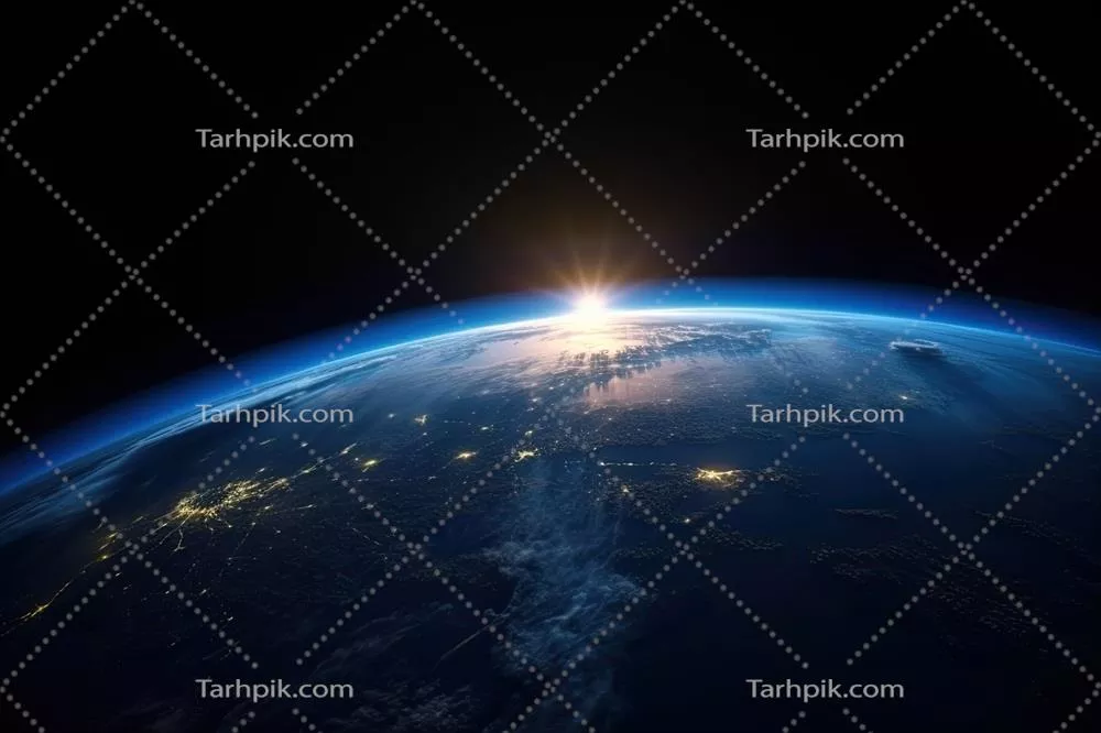عکس نمایی زیبا از طلوع آفتاب بر روی سیاره زمین از فضا