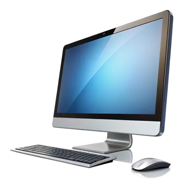 عکس دوربری تصویری زیبا و با کیفیت از یک مانیتور کامپیوتری مدرن و جذاب