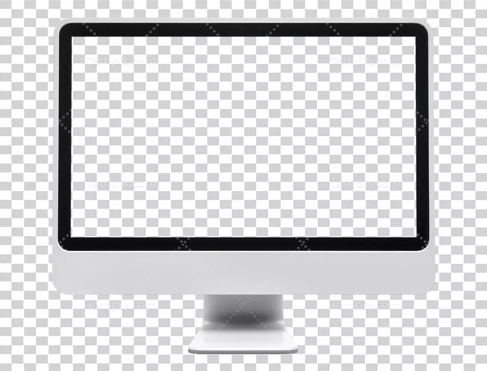 عکس دوربری مدل مدرن و شیک مانیتور کامپیوتر با طراحی منحصر به فرد و جذاب
