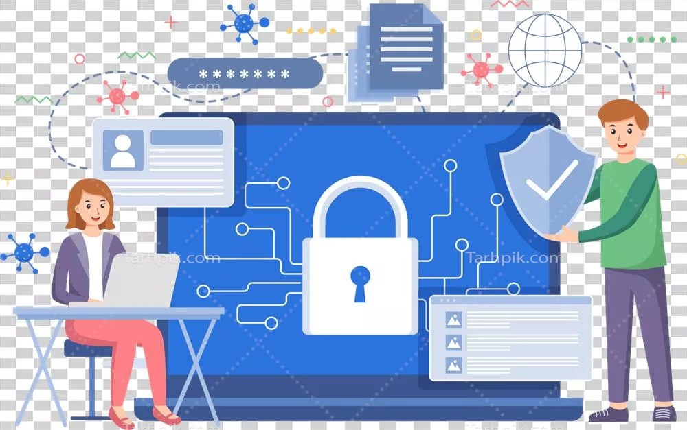 عکس دوربری طراحی مفهومی حفاظت از داده های دیجیتال و امنیت سایبری