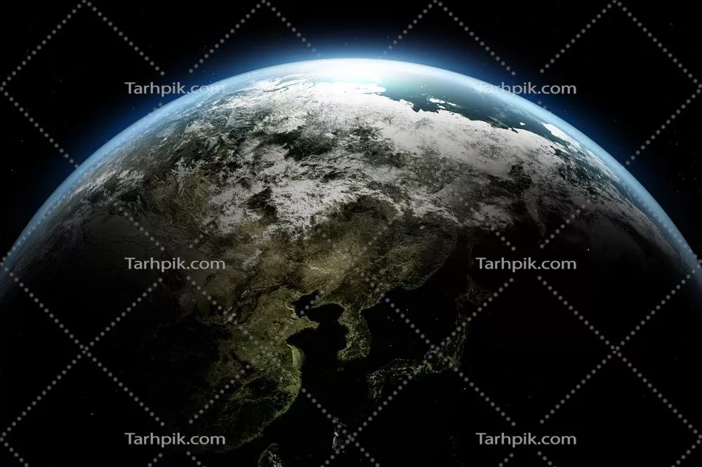 عکس تصویری زیبا از کهکشان و زمین در فضا با جزئیات شگفت انگیز