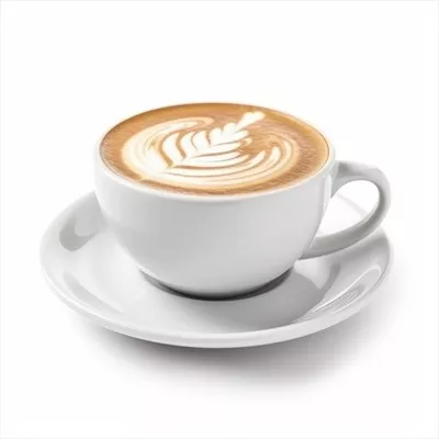 عکس تصویری زیبا از فنجان کاپوچینو با طراحی هنری و جذاب