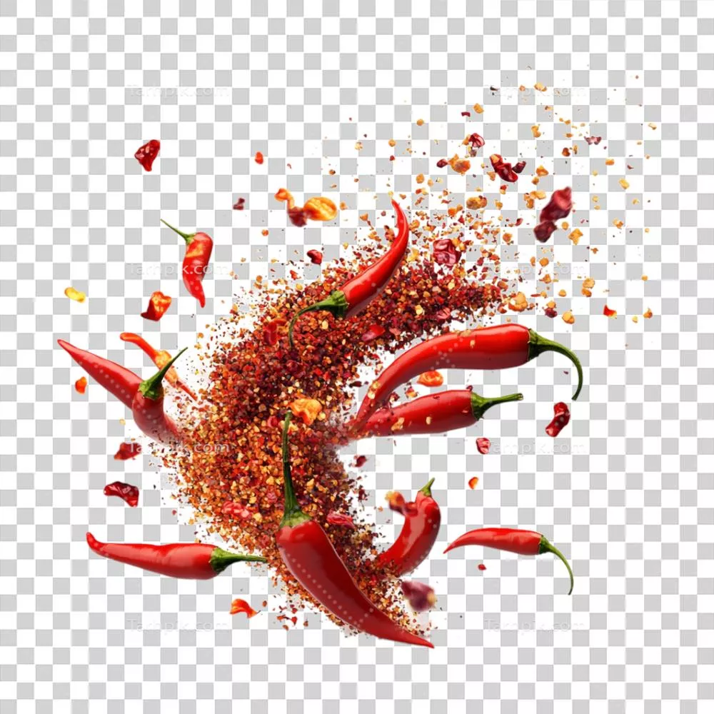 عکس دوربری ادویه جات معطر و رنگارنگ در فضای شفاف و دلنشین