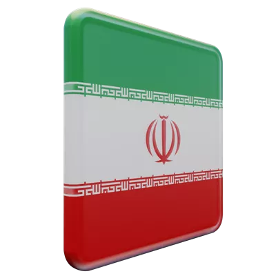عکس دوربری پرچم سه بعدی و بافت دار ایران با جلوه های براق و زیبا