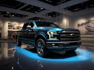 عکس نمایشگاه فورد F-150: تجربه ای نوین در دنیای خودروهای برقی