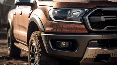 عکس نمایی از خودروی 4x4 آفرود در حال حرکت بر روی مسیرهای ناهموار در طبیعت
