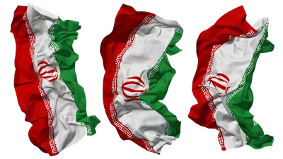 عکس دوربری پرچم جمهوری اسلامی ایران با بافت برجسته و طراحی های متنوع