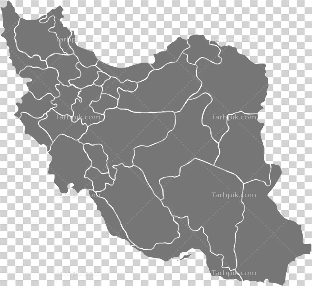 عکس دوربری نقاشی آزاد و بدون حاشیه از نقشه ایران با جزئیات زیبا و جذاب