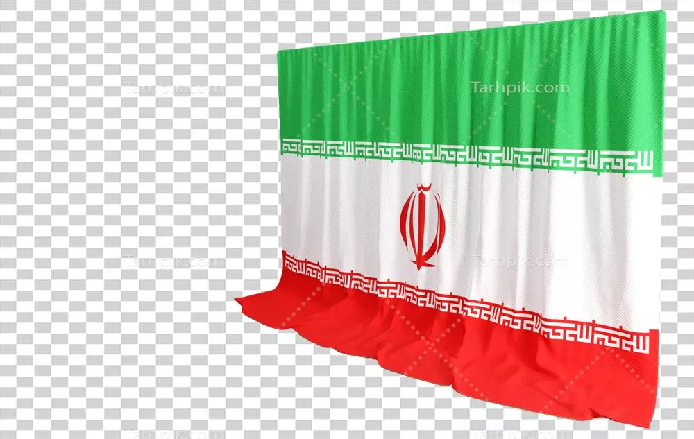 عکس دوربری پرچم ایران در طراحی سه بعدی: نمادی از فرهنگ غنی و تاریخ کشور