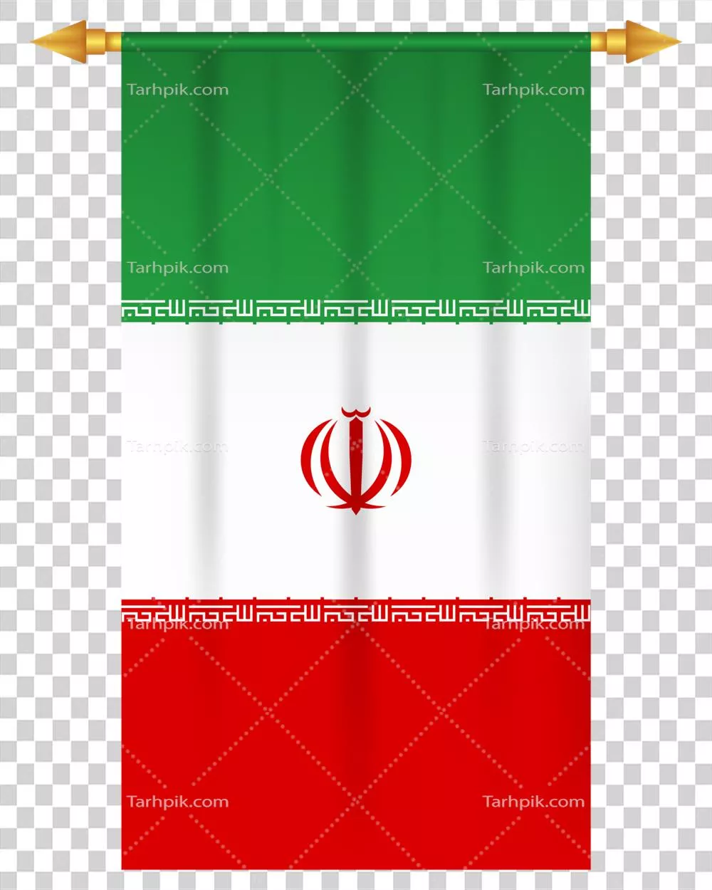 عکس دوربری پرچم عمودی ایران: نماد ملی و فرهنگی کشور با طراحی زیبا