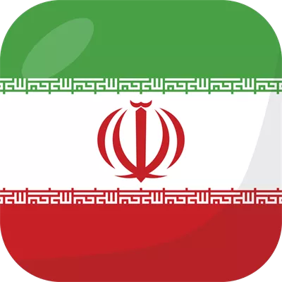عکس دوربری پرچم ایران به سبک کارتونی سه بعدی با طراحی جذاب و رنگارنگ