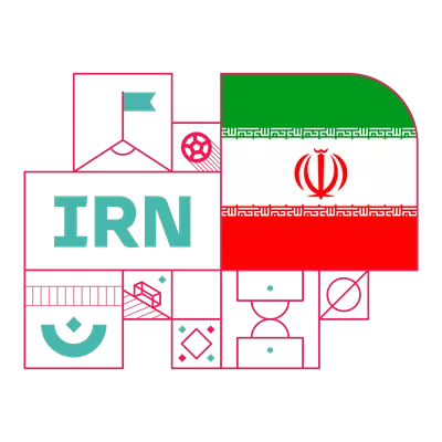 عکس دوربری پرچم ایران برای مسابقات فوتبال 2022: نماد ملی با طراحی هندسی