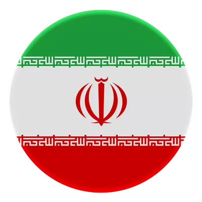 عکس دوربری پرچم سه بعدی ایران در قالب دایره ای برای استفاده در آواتار