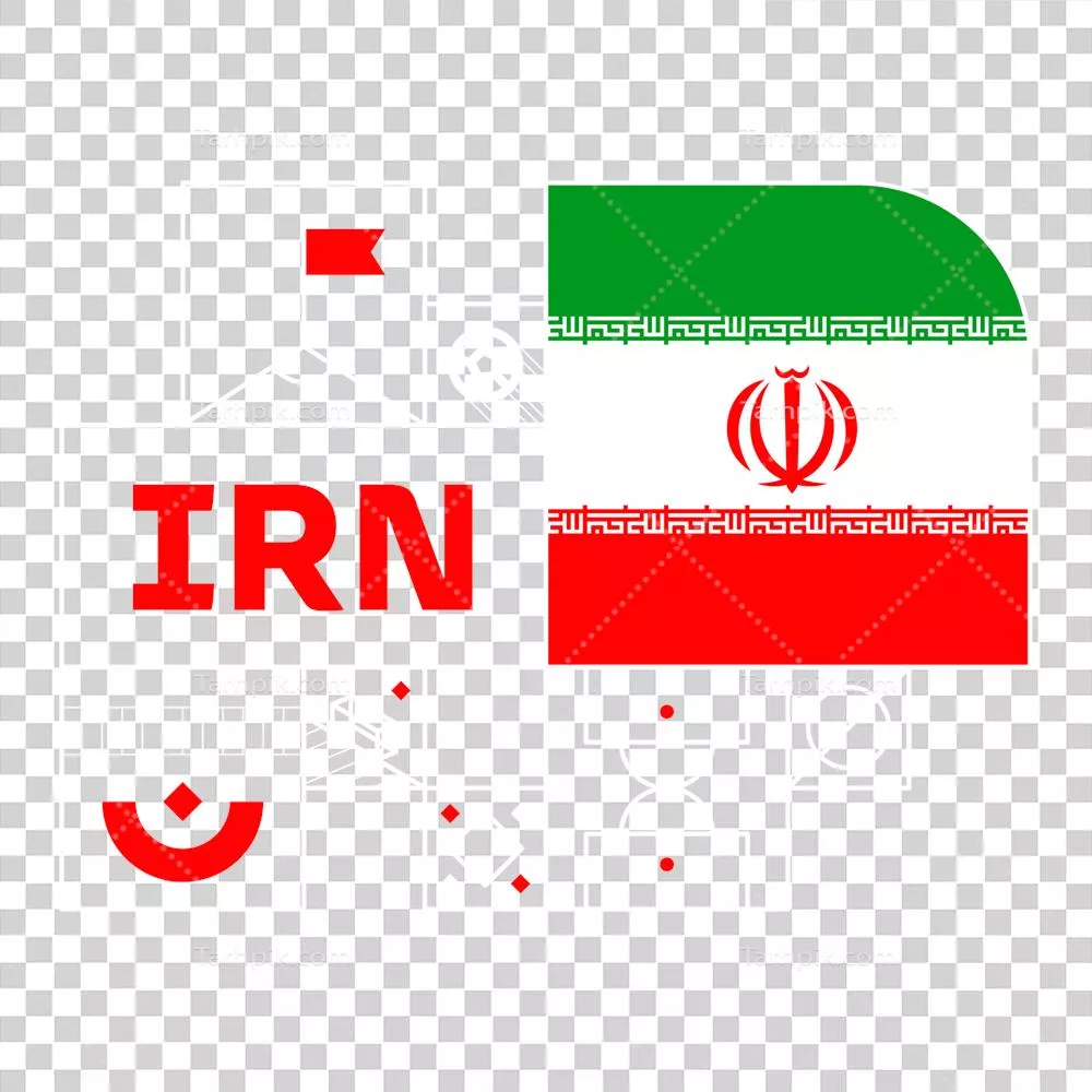 عکس دوربری پرچم ایران برای مسابقات فوتبال 2022: نماد ملی با طراحی هندسی