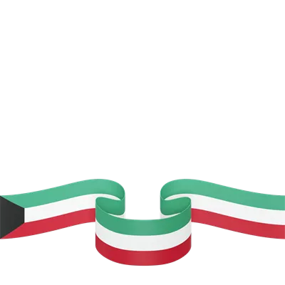 عکس دوربری طراحی پرچم کویت برای روز ملی استقلال با پس زمینه شفاف
