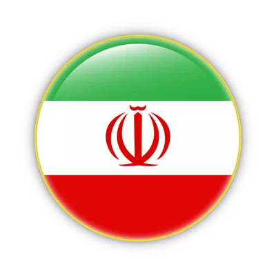عکس دوربری پرچم ایران با قاب زرد: نماد ملی با پس زمینه شفاف و زیبا