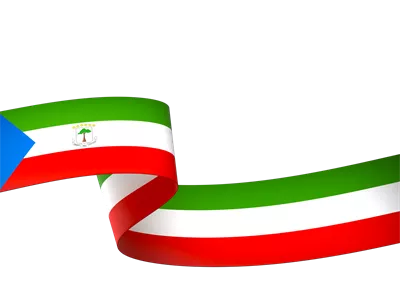 عکس دوربری طراحی المان پرچم گینه استوایی برای روز ملی استقلال با ربان زیبا