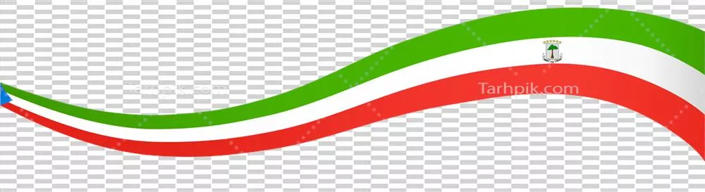 عکس دوربری پرچم گینه استوایی در حال نوسان با طراحی زیبا و جذاب