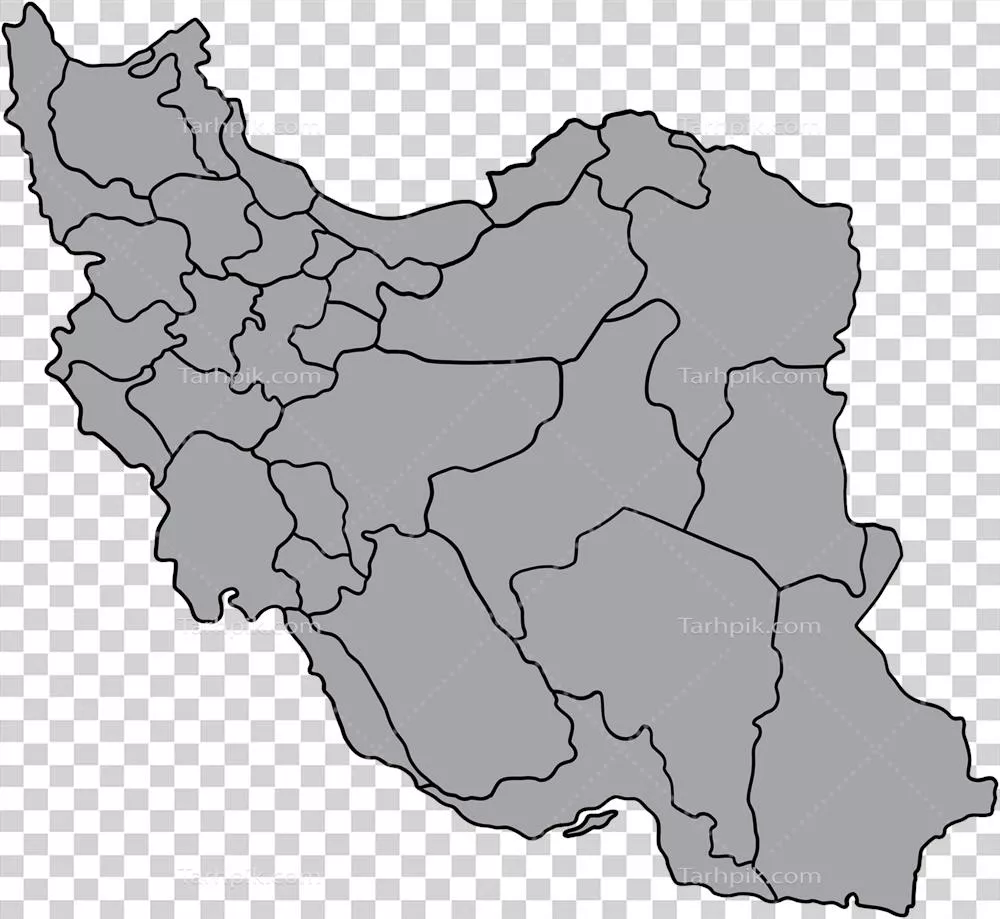 عکس دوربری نقاشی آزاد و بدون حاشیه از نقشه ایران با جزئیات زیبا و جذاب