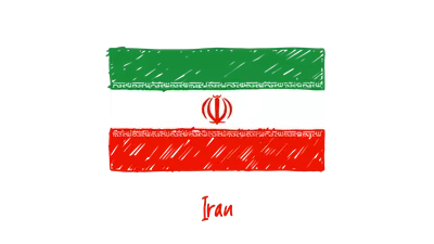 عکس دوربری پرچم ملی ایران به صورت طراحی رنگی با پس زمینه شفاف