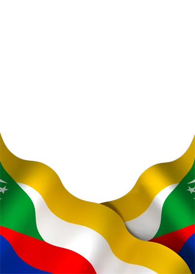 عکس دوربری طراحی المان پرچم کومور برای روز ملی استقلال با ربان زیبا