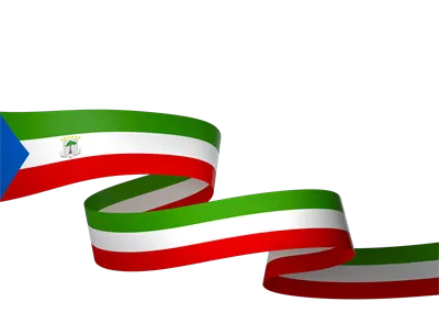عکس دوربری طراحی المان پرچم گینه استوایی برای روز ملی استقلال با ربان زیبا