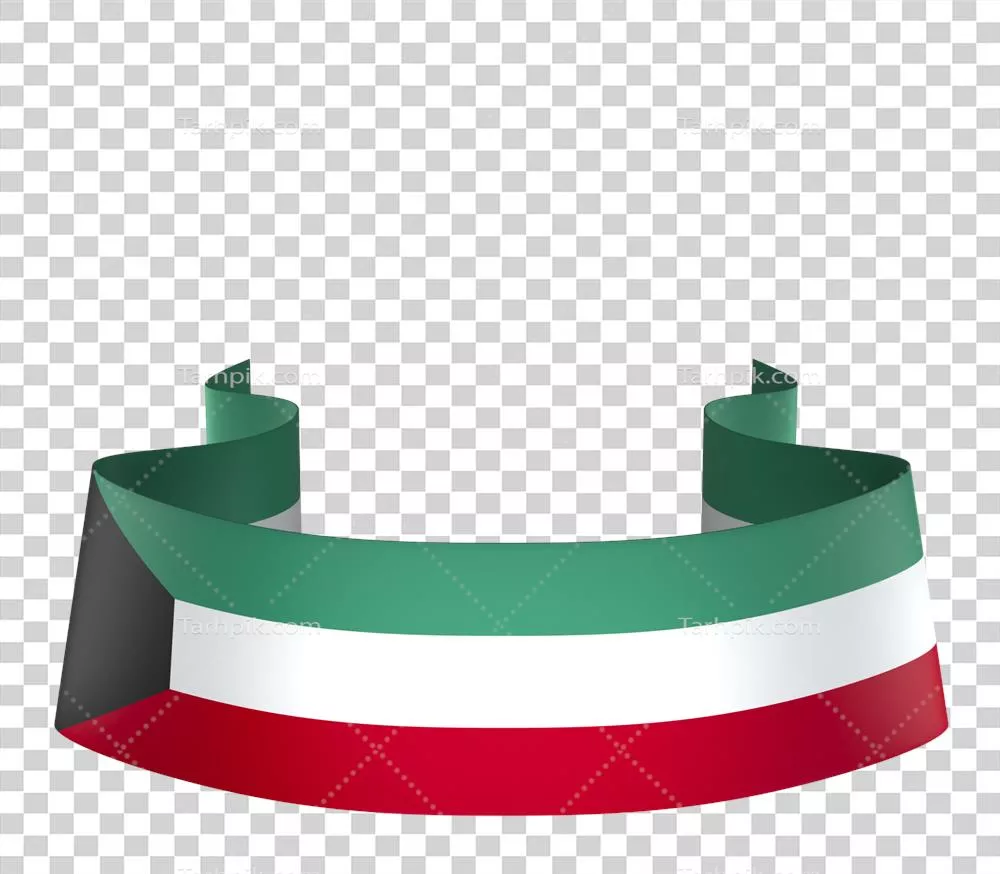 عکس دوربری طراحی المان پرچم کویت برای روز ملی استقلال با ربان زیبا
