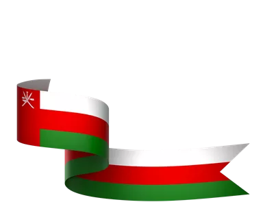 عکس دوربری طراحی المان پرچم عمان برای روز ملی و جشن استقلال با ربان