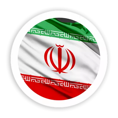 عکس دوربری پرچم ایران در قاب دایره ای سفید: نماد هویت و فرهنگ ایرانی