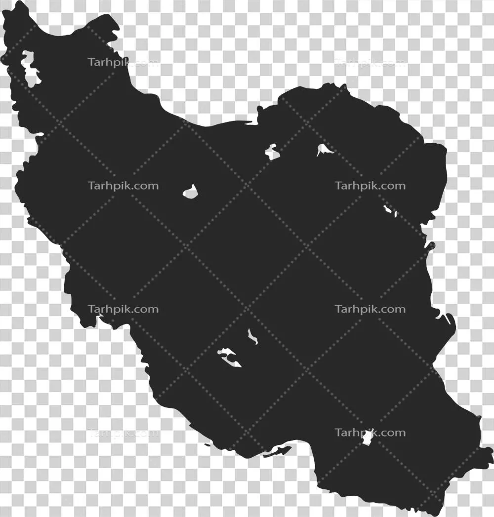 عکس دوربری نقشه کشور ایران با جزئیات جغرافیایی و فرهنگی متنوع