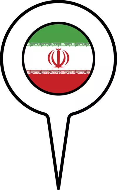 عکس دوربری نقشه ایران با نشانگر پرچم: نمادی از هویت ملی و فرهنگی