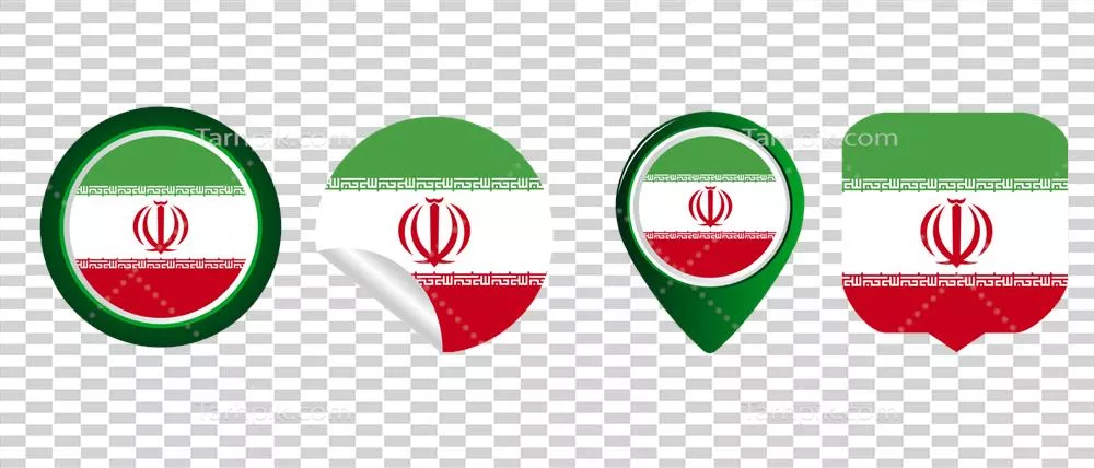 عکس دوربری پرچم ایران: نماد هویت ملی و فرهنگی کشور با طراحی مسطح و زیبا