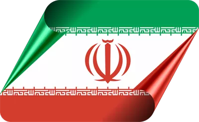 عکس دوربری پرچم ایران با طراحی مدرن و اثر تا شده کاغذی