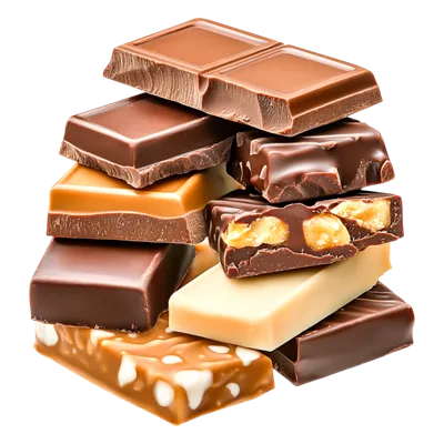 عکس دوربری مجموعه ای از شکلات ها برای لذت شیرین و دلپذیر