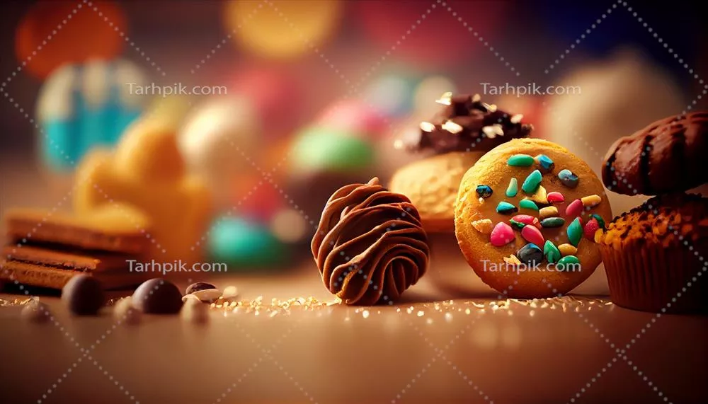 عکس دسر شکلاتی گورمت با تزئینات رنگارنگ و جذاب برای مهمانی ها
