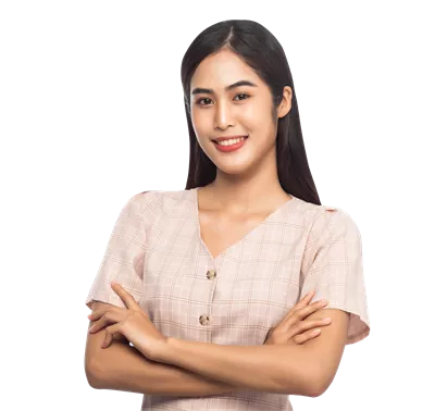 عکس دوربری پرتره ای زیبا از یک زن جوان آسیایی با جزئیات دقیق و جذاب