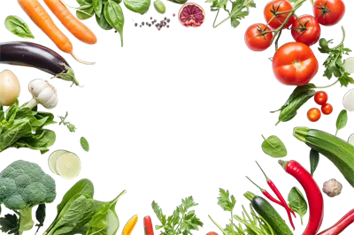 عکس دوربری ترکیب زیبای سبزیجات و میوه ها در یک دایره بر روی زمینه سیاه