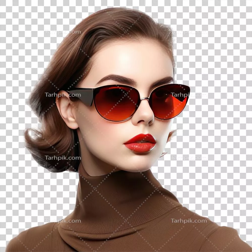 عکس دوربری مدل زیبای دختر با ظاهری جذاب و منحصر به فرد در پس زمینه ساده