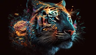 عکس پرتره انتزاعی از حیوانات با استفاده از تکنیک دوگانه رنگی و هوش مصنوعی