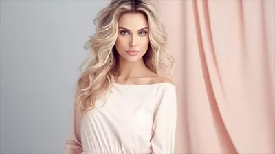 عکس مدل لباس زنانه با رنگ هلو روشن و طراحی مدرن و جذاب