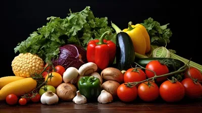 عکس تصویری زیبا از غذاهای گیاهی و وگان با کدو سبز در پس زمینه ای جذاب