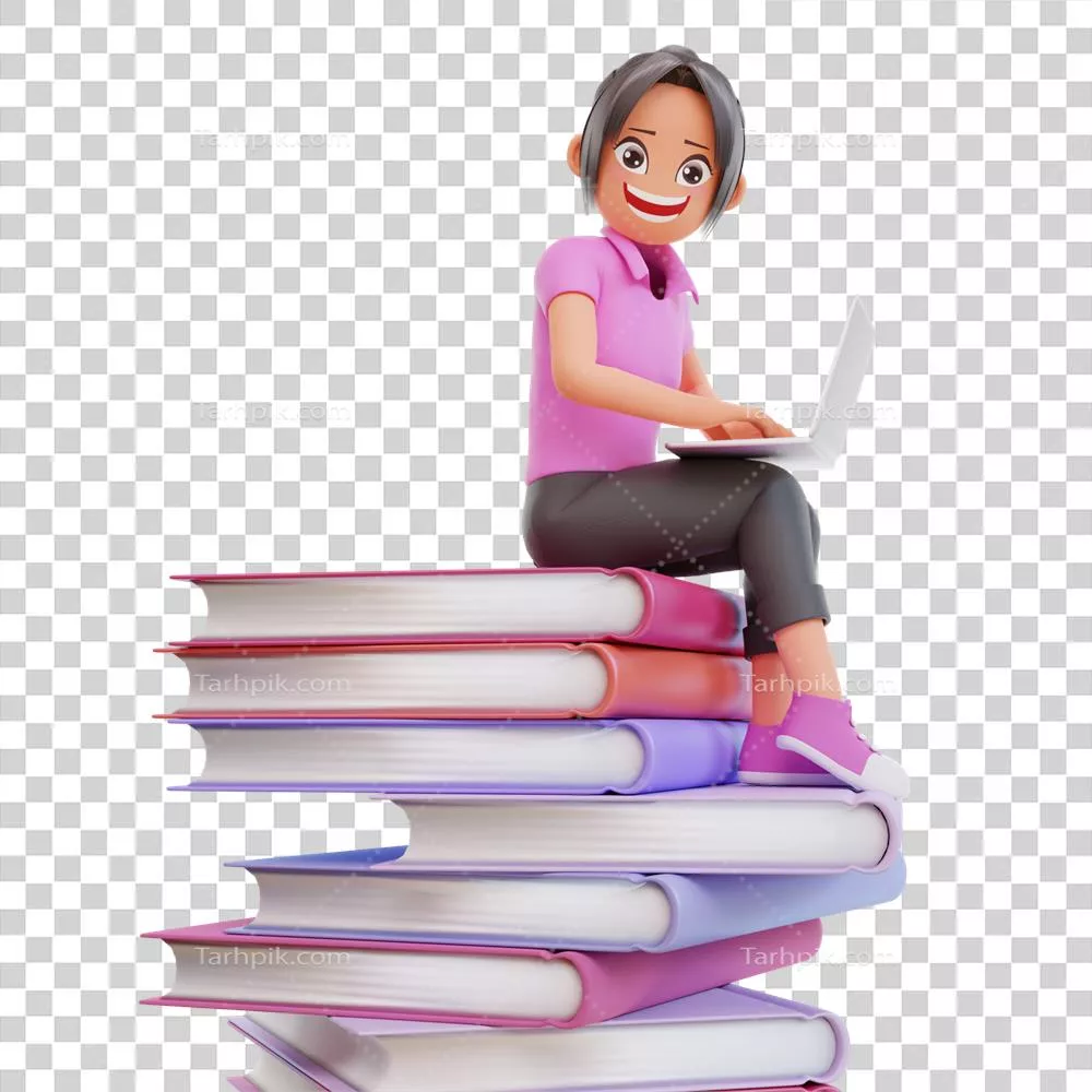 عکس دوربری تصویری از دانشجویی که با لپ تاپ در حال یادگیری آنلاین است