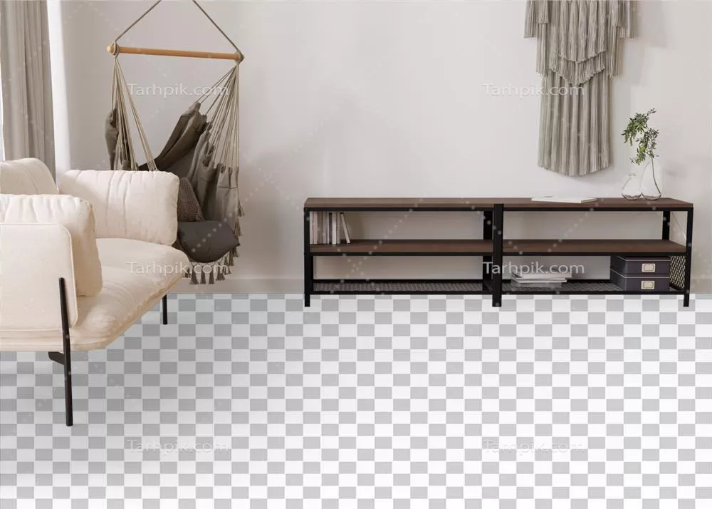عکس دوربری نمونه ای شفاف از ارائه پوشش های کف برای نمایش متریال مختلف