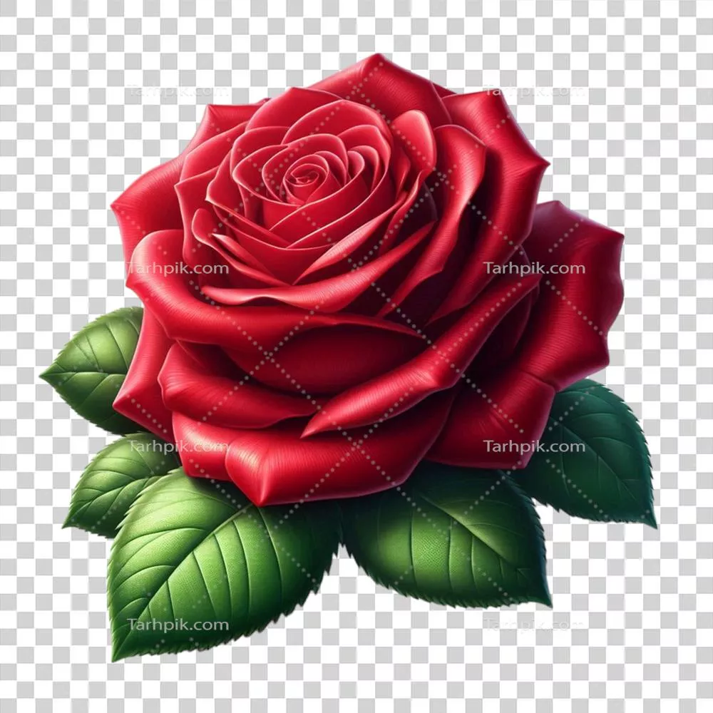 عکس دوربری گل سرخ طبیعی با طراحی هوش مصنوعی: زیبایی و ظرافت در یک تصویر