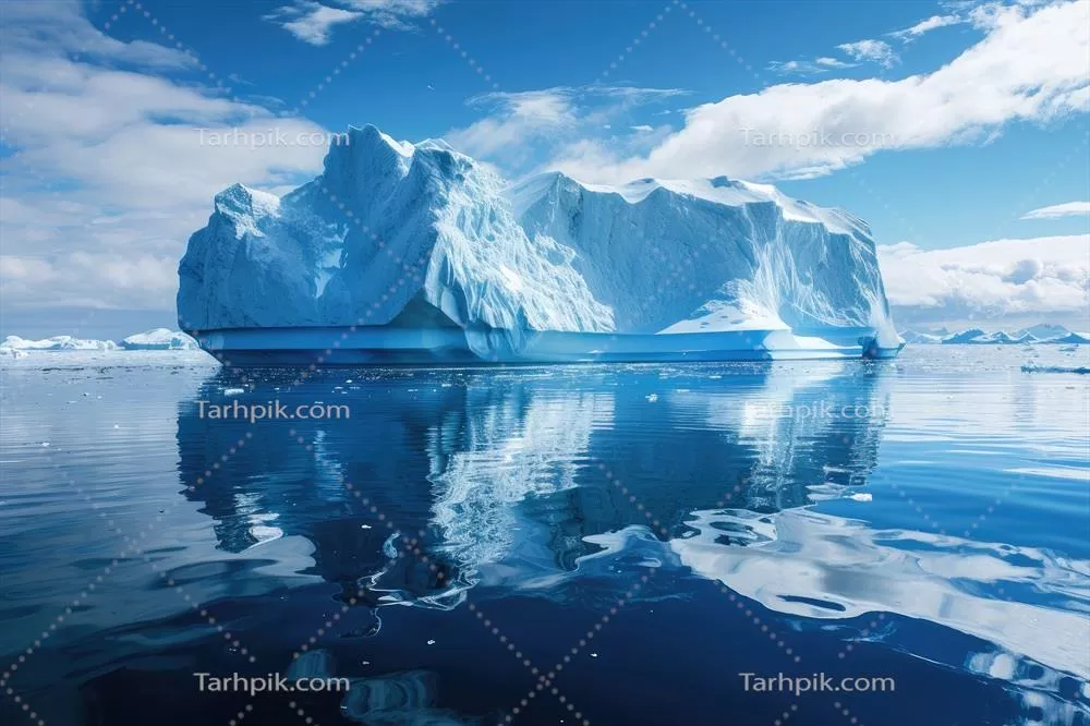 عکس تصویری زیبا از کوه یخ در قطب جنوب با جزئیات شگفت انگیز