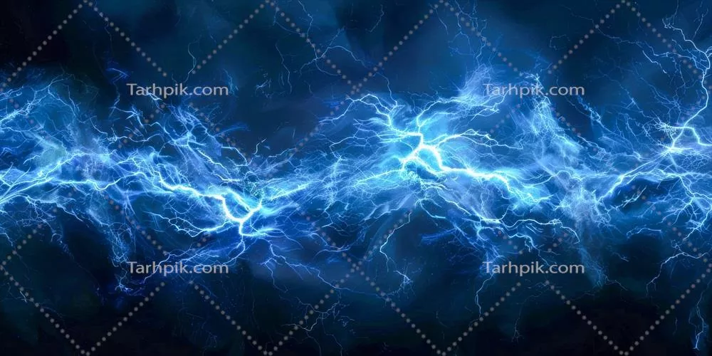 عکس پس زمینه ای زنده و جذاب با رنگ های آبی و سیاه و رعد و برق
