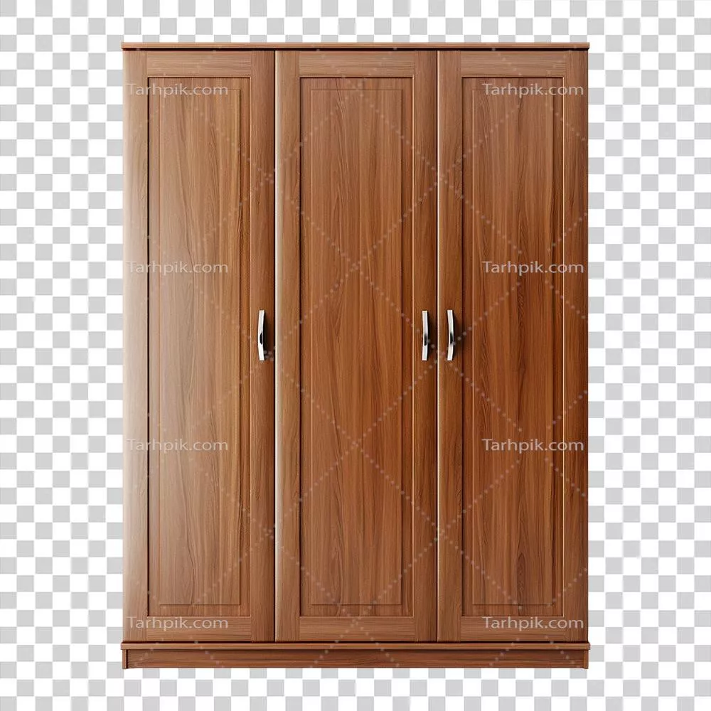 عکس دوربری کابینت لباس هوشمند طراحی شده با هوش مصنوعی در پس زمینه شفاف