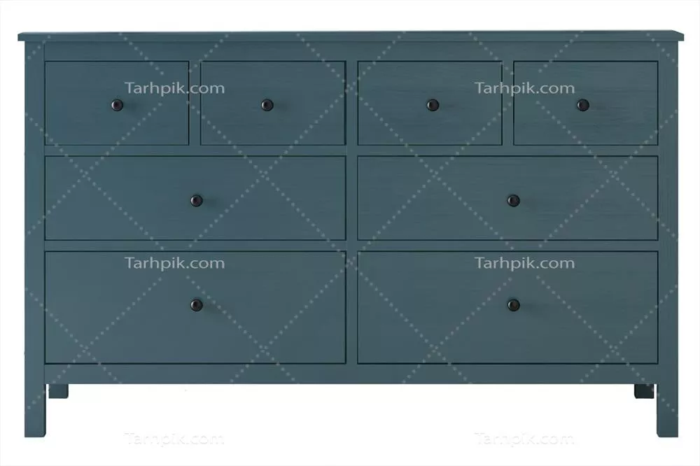 عکس کابینت ذخیره سازی سبز رنگ با طراحی مدرن و جذاب