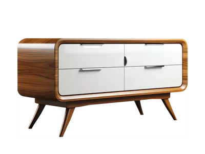 عکس دوربری کابینت چوبی زیبا و مدرن با طراحی منحصر به فرد و کاربردی